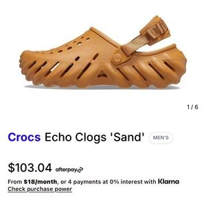 CROCS Echo Clogs in Sand Brown
